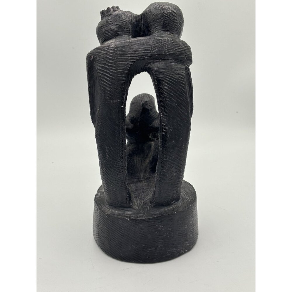 Vintage MCM Abstract Family Sculpture Carved Mid Century Modern 9.5" - Picture 12 of 15